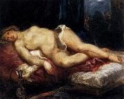 Eugene Delacroix Odalisque Reclining on a Divan oil painting artist